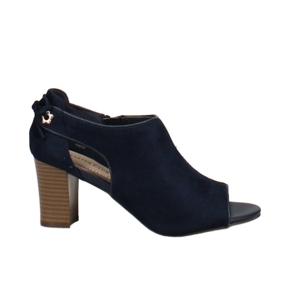 New Black Seude Hirah Block Heels, Size 6